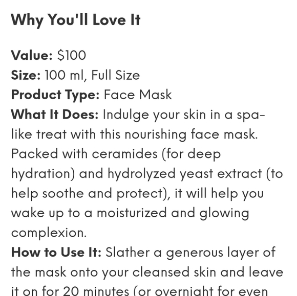 Verso Nourishing Mask with Ceramides NIB NEW IN BOX - Picture 8 of 9